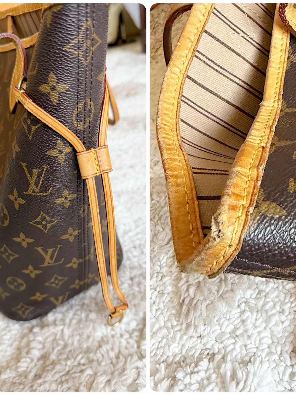 Louis vuitton MM neverfull monogram shoulder bag tote + box - Picture 7 of 16